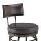 Armen Living Rees Swivel Counter or Bar Stool in Mocha Finish with Brown Faux Leather 840254333635 - alternate 3